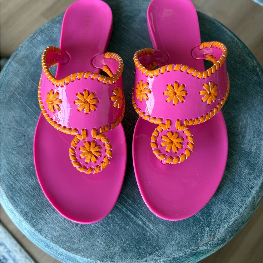 Jack Rogers Pink and Orange Sandals